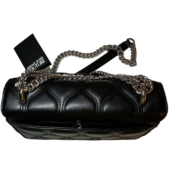 Authentic‼️ 💯 VERSACE JEANS COUTURE Partial Chain Strap, Crossbody Bag - Picture 7 of 10
